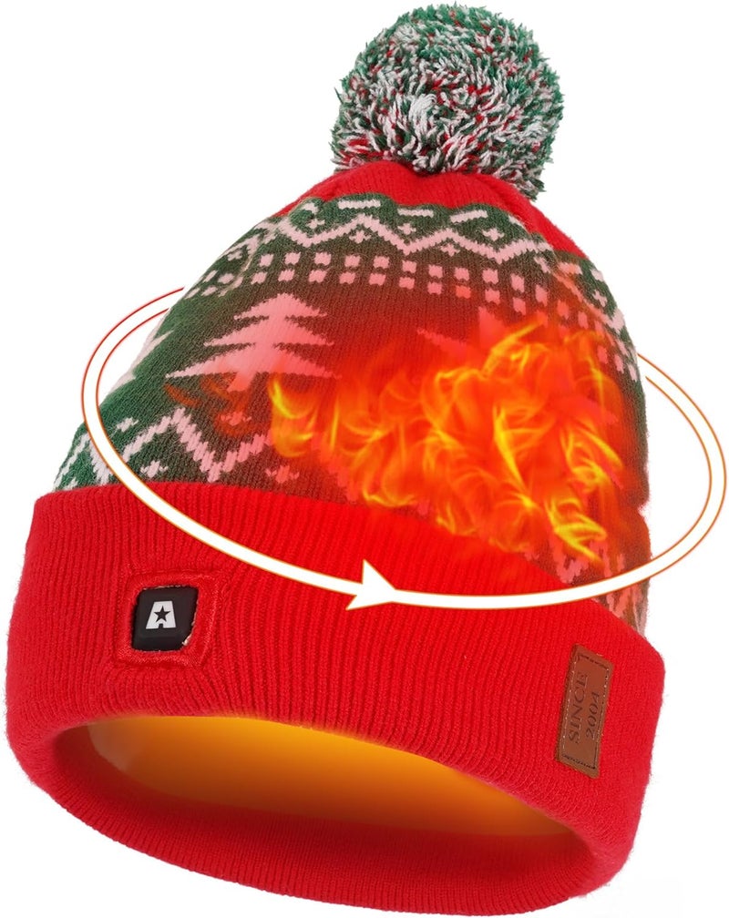 ARRIS Heated Beanie Hat with 3 Heating, Soft Knit Electric WinteHat for Skiing Hunting - Image 1